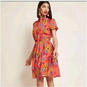 Modcloth Joyfully Committed Shirtdress